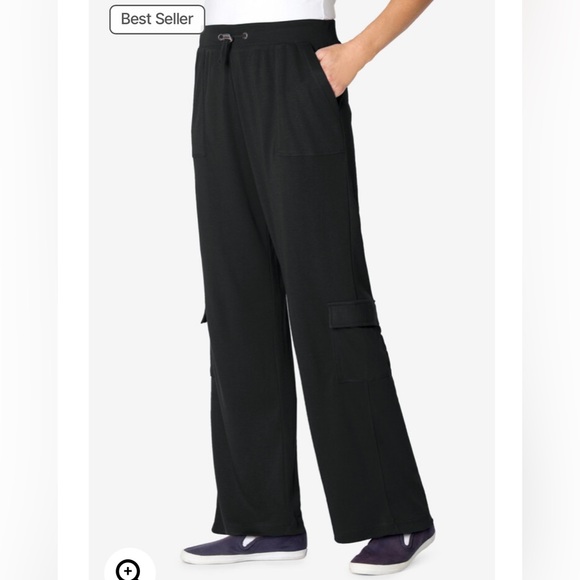 Womenwithin Pants & Jumpsuits Plus Size Black Knit Cargo Pants